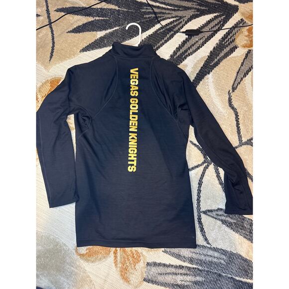 Adidas NHL Vegas GOLDEN Knights 1/4 Zip MOCK NECK Jacket WOMENS - Picture 3 of 4